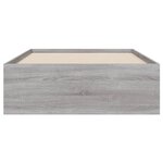 vidaXL Cadre de lit avec tiroirs sans matelas sonoma gris 90x190 cm