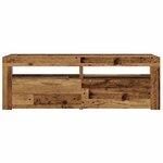vidaXL Tables de chevet 2 Pièces avec LED vieux bois 60x35x40 cm