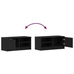 vidaXL Meuble TV 2 Pièces Noir 80 x 35 x 36.5 cm Bois d'ingénierie