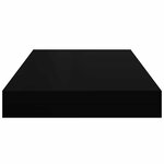 vidaXL Étagère murale flottante 2 Pièces Noir brillant 40x23x3 8 cm MDF