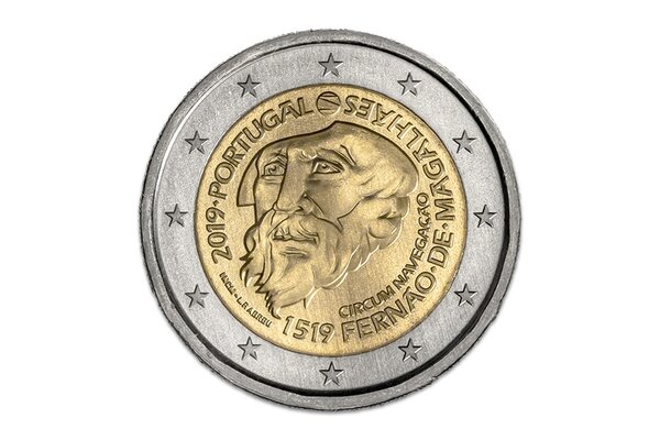 Pièce de monnaie 2 euro commémorative Portugal 2019 – Circumnavigation de Magellan
