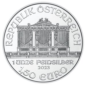 Pièce de monnaie 1,50 euro Autriche 2023 1 once argent – Philharmonique
