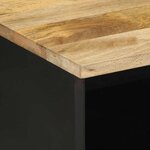vidaXL Meuble TV noir 70x33 5x46 cm bois massif manguier brut