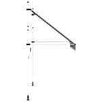 vidaXL Auvent rétractable manuel 250 cm Rayures bleues et blanches