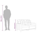 vidaXL Canapé à 2 places Jaune clair 140 cm Tissu