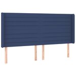 vidaXL Tête de lit à LED Bleu 203x16x118/128 cm Tissu