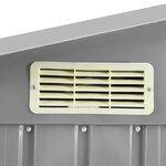 vidaXL Abri de jardin avec étagère Gris 205x130x183 cm Fer
