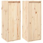 vidaXL Armoires murales 2 Pièces 30x30x80 cm Bois de pin massif