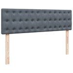 VidaXL Cadre de lit ottoman avec matelas gris foncé 160x200 cm velours