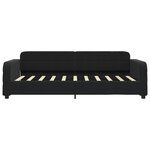 vidaXL Lit de jour avec matelas noir 90x190 cm velours