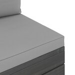 vidaXL Salon palette de jardin 2 Pièces avec coussins Bois de pin massif