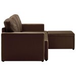 vidaXL Canapé-lit modulaire 3 places Marron Similicuir