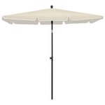 vidaXL Parasol de jardin avec mât 210x140 cm Sable