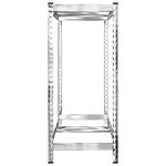 vidaXL Porte-pneus à 2 niveaux 3 Pièces Argenté 110x40x110 cm Acier