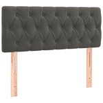 vidaXL Sommier à lattes de lit avec matelas LED gris foncé 120x190 cm