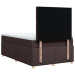 vidaXL Sommier à lattes de lit et matelas marron foncé 120x190cm tissu