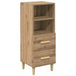 vidaXL Buffet chêne artisanal 34 x 34 5 x 90 cm Bois d'ingénierie