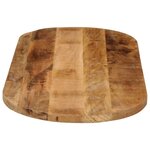 vidaXL Dessus de table 110x50x2 5cm ovale bois massif de manguier brut