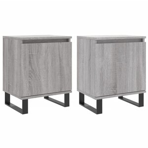 vidaXL Tables de chevet 2 Pièces sonoma gris 40x30x50cm bois d'ingénierie