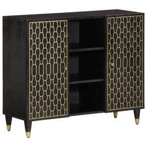 vidaXL Armoire latérale 90x33x75 cm bois massif de manguier