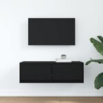 vidaXL Meuble TV chêne noir 80x31x25 5 cm bois d'ingénierie