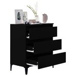 vidaXL Buffet Noir 60x35x70 cm Bois d'ingénierie