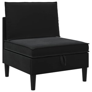 vidaXL Canapé moyen avec rangement Noir Velours