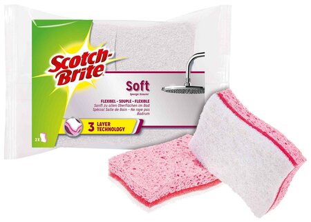 Pqt de 2 Eponges de nettoyage Soft Triple Couche SCOTCH-BRITE