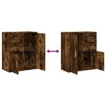 vidaXL Buffets 2 Pièces chêne fumé 60x31x70 cm bois d'ingénierie