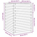 vidaXL Jardinière blanc 50x50x68 5 cm bois de pin massif