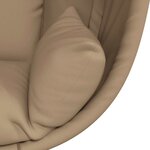 vidaXL Chaise suspendue en forme d'œuf et support taupe rotin et acier
