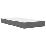 vidaXL Cadre de lit avec matelas Gris foncé 80 x 200 cm Velours