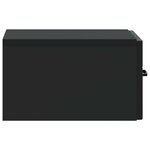 vidaXL Cabinet de chevet mural 2 Pièces Noir 34 5 x 33 x 20 cm