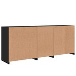 vidaXL Buffet avec lumières LED noir 162x37x67 cm