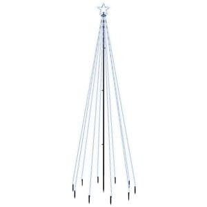 vidaXL Sapin de Noël avec piquet Blanc froid 310 LED 300 cm