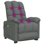 vidaXL Fauteuil électrique de massage Gris foncé Tissu