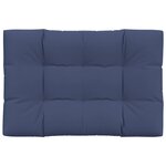 vidaXL Coussin de palette bleu marine 120x80x12 cm tissu