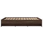 vidaXL Cadre de lit sans matelas chêne marron 120x200 cm