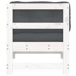 vidaXL Canapé d'angle avec coussins blanc bois de pin solide