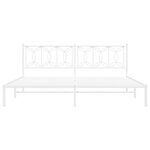 vidaXL Cadre de lit métal sans matelas et tête de lit blanc 200x200 cm