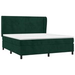 vidaXL Sommier à lattes de lit et matelas Vert foncé 160x200cm Velours