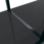 vidaXL Table console Noir 220x35x75 5 cm Verre trempé