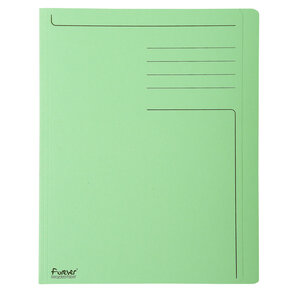 Pack 100 Chemises à bord décalé Forever® 280g Imprimée - 24x32cm - Vert EXACOMPTA