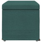 vidaXL Tabouret Vert foncé 61 x 41 x 40 cm Tissu et bois stratifié