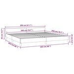 Vidaxl cadre de lit avec tête de lit noir 200x200 cm tissu
