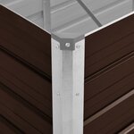 vidaXL Lit surélevé de jardin Marron 100x40x45 cm Acier galvanisé