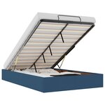vidaXL Cadre de lit ottoman sans matelas bleu 120x190 cm tissu