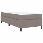 vidaXL Lit à ressorts avec matelas Taupe 90 x 190 cm tissu