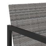 vidaXL Ensemble à manger d'extérieur 5Pièces coussins résine tressée gris