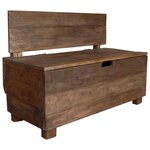 vidaXL Banc bois massif d'acajou 86x40x60 cm